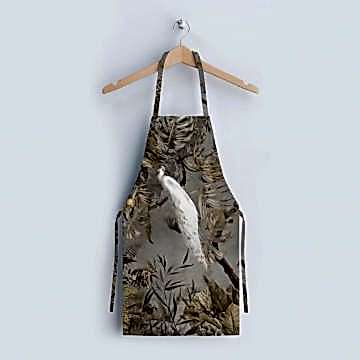Tavuskuşu Desenli Mutfak Önlüğü